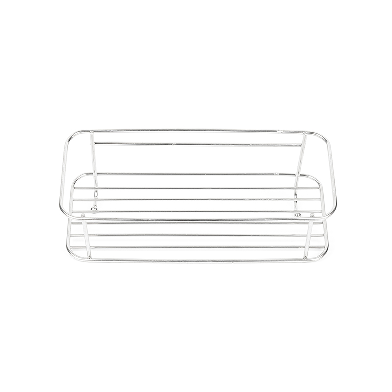 Suporte de chuveiro adesivo de aço inoxidável com ganchos