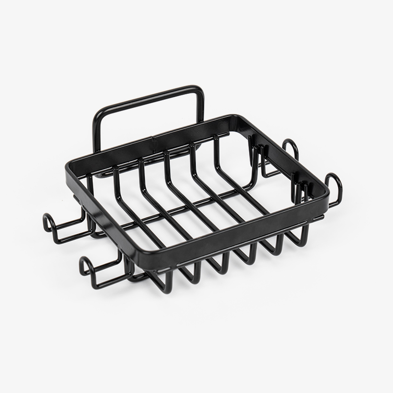 Suporte de sabonete em barra de aço inoxidável preto para chuveiro