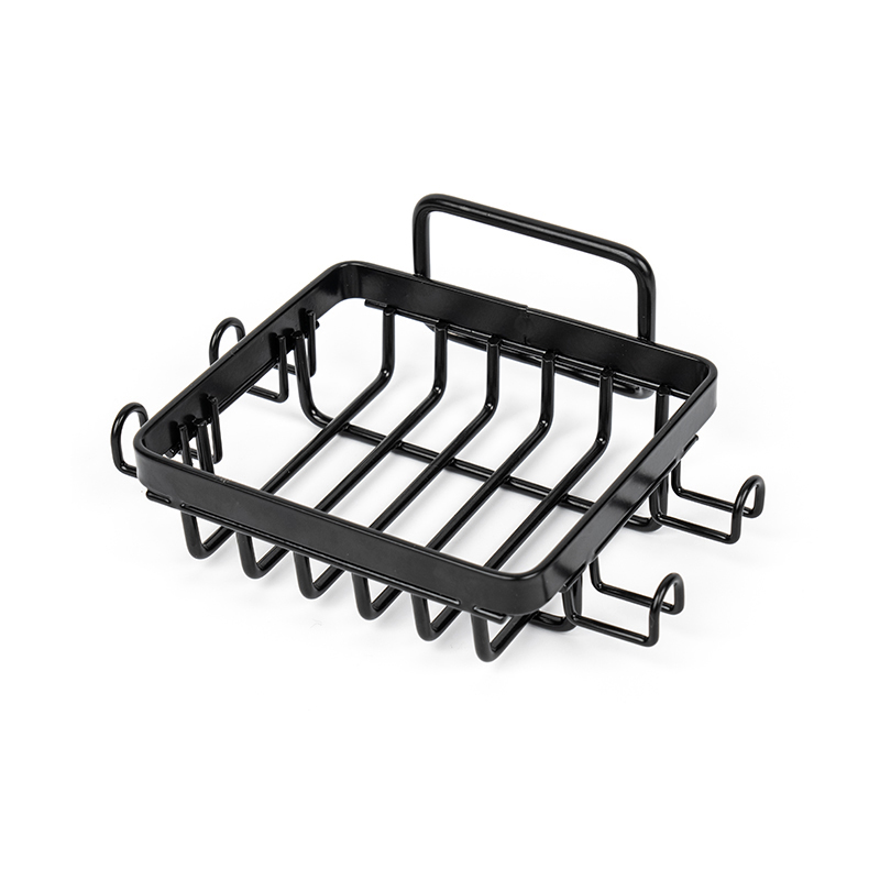 Suporte de sabonete em barra de aço inoxidável preto para chuveiro