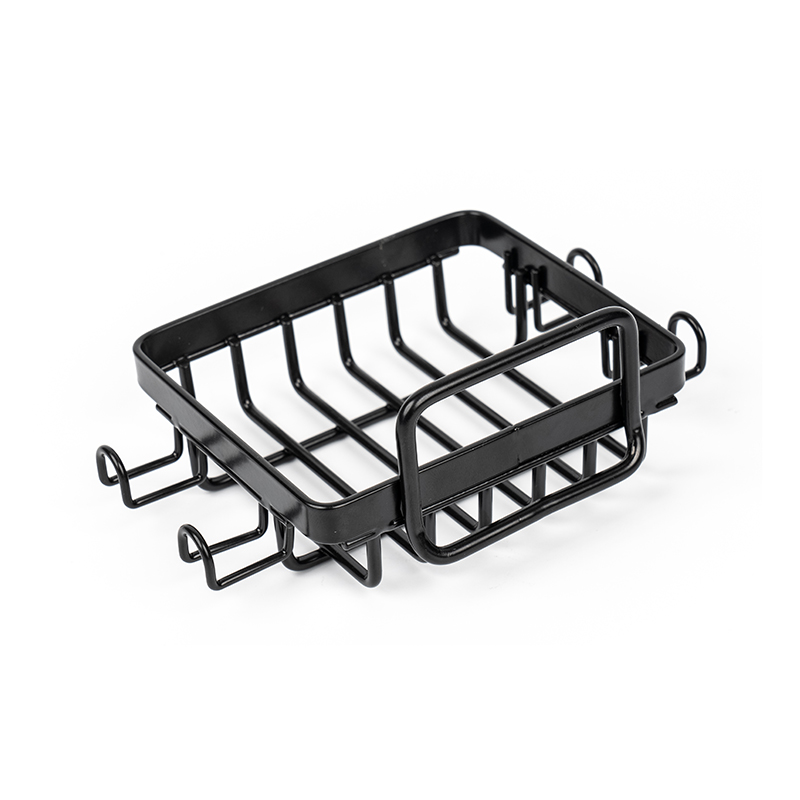 Suporte de sabonete em barra de aço inoxidável preto para chuveiro