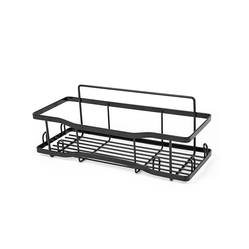 Cesta de armazenamento de fio de metal montada na parede para cozinha e banheiro