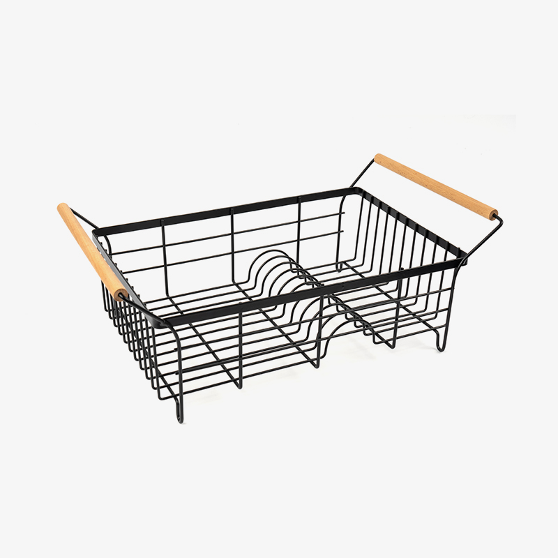 Rack de secagem de pratos de aço inoxidável com porta talheres e escorredor