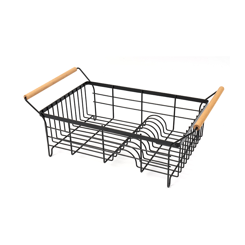 Rack de secagem de pratos de aço inoxidável com porta talheres e escorredor