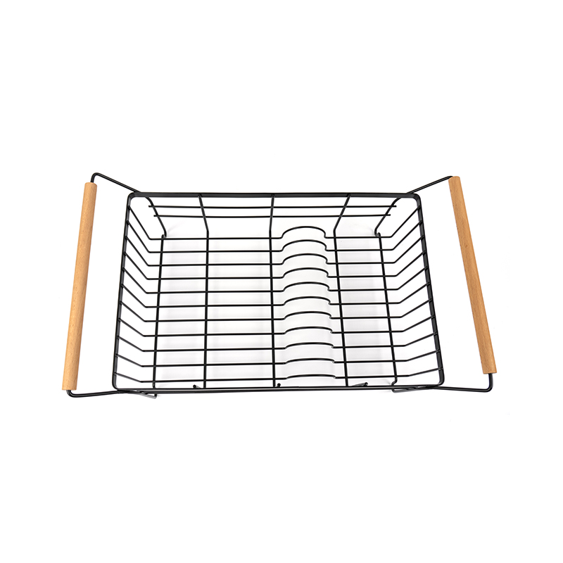 Rack de secagem de pratos de aço inoxidável com porta talheres e escorredor