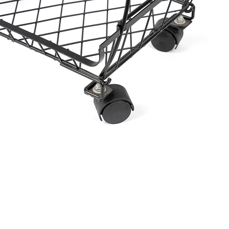 Cesta empilhável de frutas e vegetais de 4 camadas com rodas giratórias