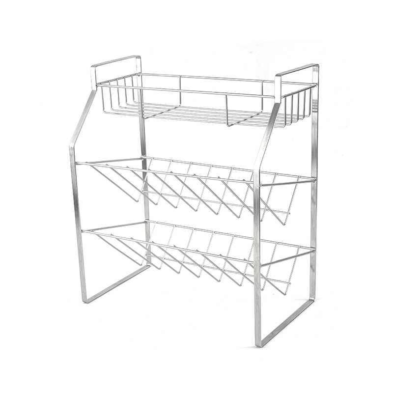 Rack de especiarias preto de 3 camadas com suporte de parede para cozinha