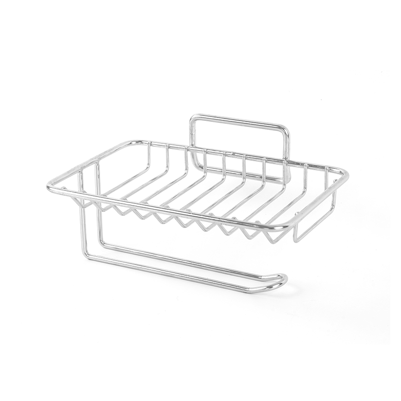 Saboneteira de cerâmica com autodrenagem e suporte de aço inoxidável