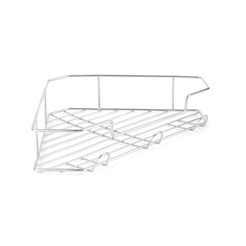 Prateleira de canto para chuveiro montada na parede em aço inoxidável 304