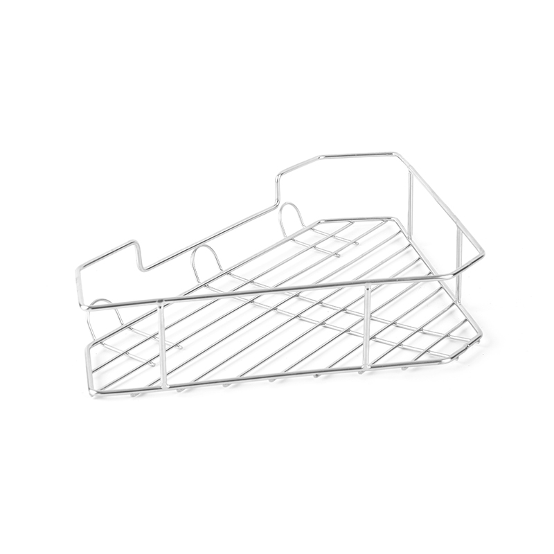 Prateleira de canto para chuveiro montada na parede em aço inoxidável 304