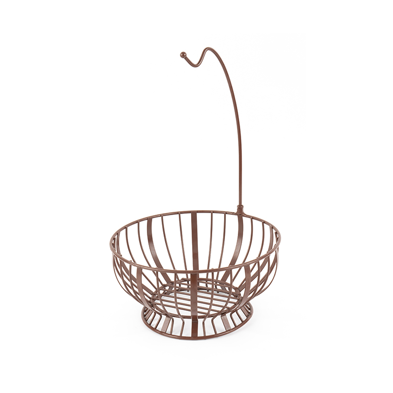 Cesta de frutas com cabide de banana para cozinha