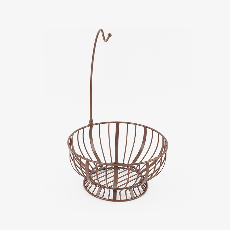 Cesta de frutas com cabide de banana para cozinha