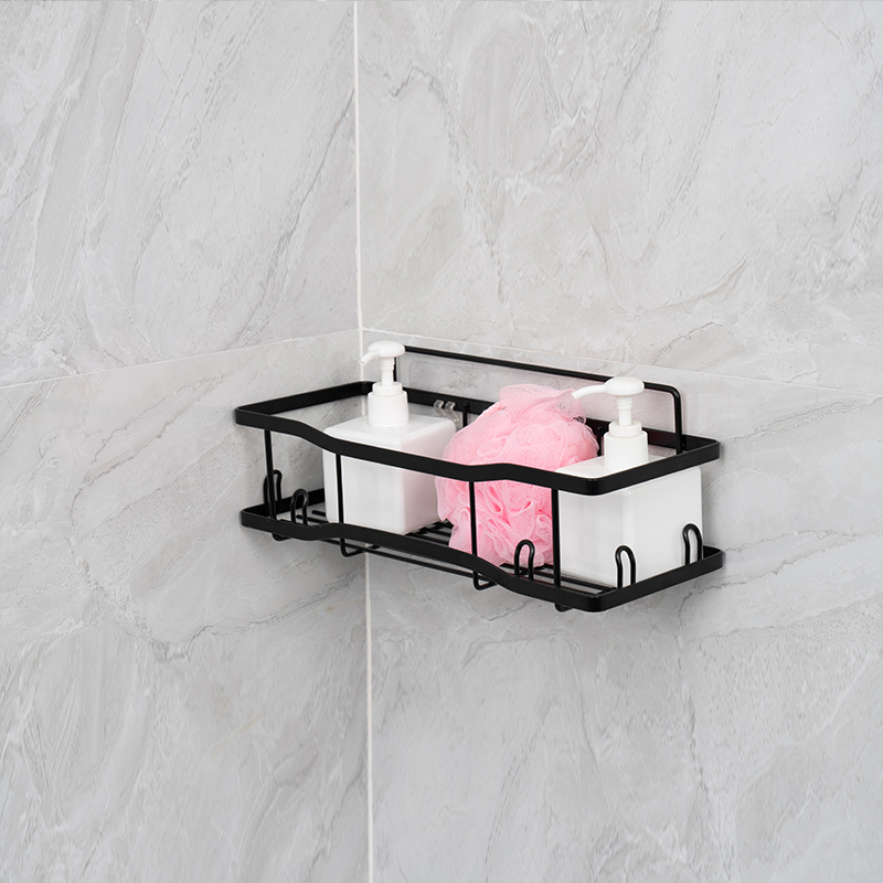 Cesta de armazenamento de fio de metal montada na parede para cozinha e banheiro