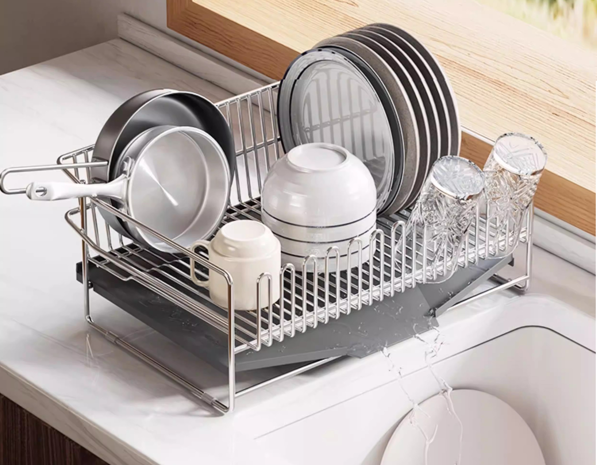 O que é um porta-utensílios de aço inoxidável 304 e para que ele é usado?